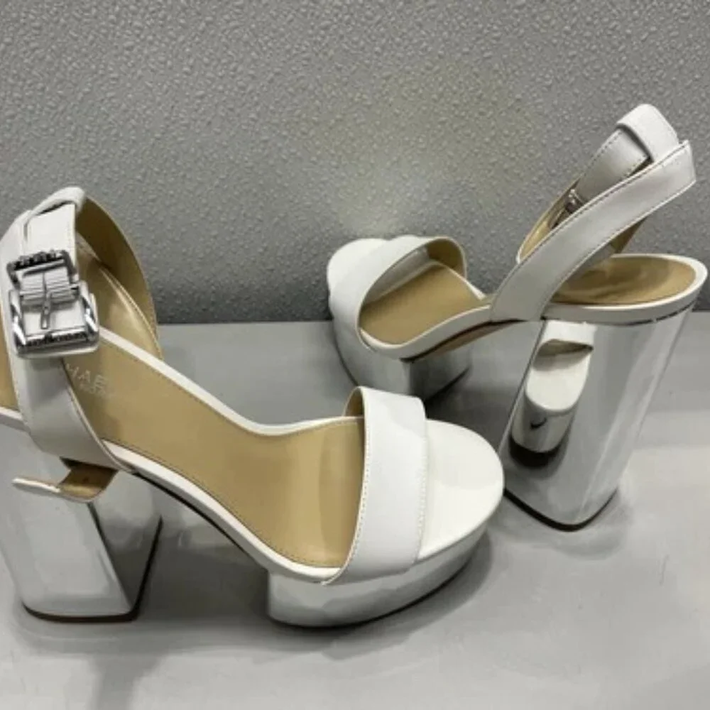 NEW MICHAEL KORS Sandals Women's US6.5M Ankle-Strap Espadrille Platform